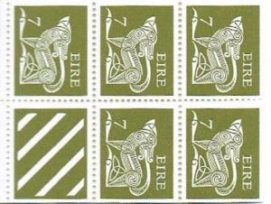 IRELAND 1975 - 50p STAMP BOOK OF DEFINITIVES - SG SB24 