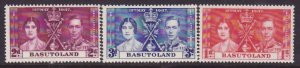 Basutoland-Sc#15-17- id9-unused og NH KGVI set-Coronation-Omnibus-1937-any rain
