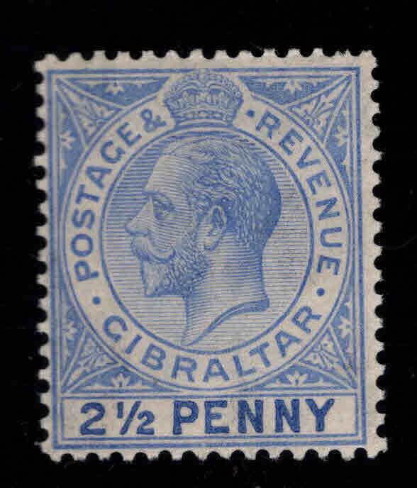 GIBRALTAR  Scott 80 MH*  2.5p Ultramarine KGV  stamp, wmk 4 CV$ 22.50