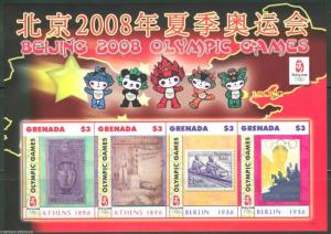 GRENADA SCOTT#3680 BEIJING OLYMPICS SHEET  MINT NH IMPERFORATED