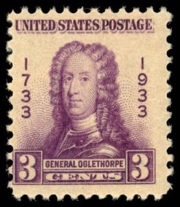 US Sc 726 MNH - 1933 3¢ - Gen.  Oglethorpe - See Scans