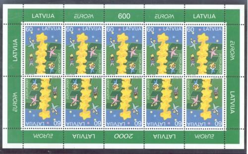 Latvia Sc 504 2000 Europa stamp sheet mint NH