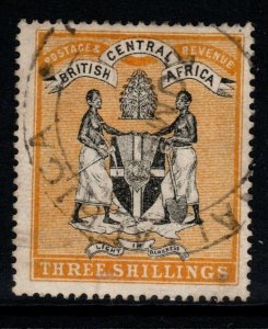 NYASALAND SG27 1895 3/= BLACK & YELLOW USED