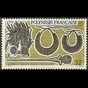 FR.POLYNESIA 1987 - Scott# 470 Headdress 32f NH