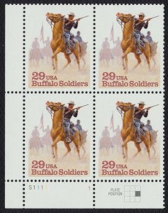 #2818 29c Buffalo Soldiers, Plate Block [S1111-1 LL] **ANY 5=FREE SHIPPING**