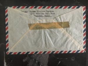 1948 Shanghai China  Airmail Cover to San Francisco USA USS St Paul 