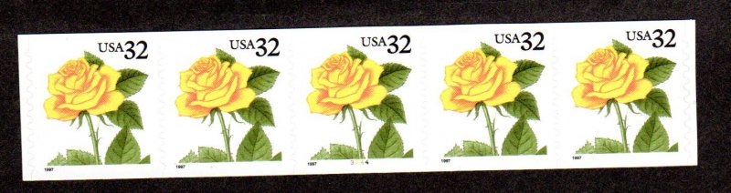 Scott # 3054, PL # 3344, coil strip of 5, MNH 2018 CAT = $ 4.50 Lot 2220351