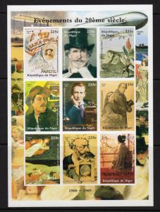 Niger 1998 YT#1256/1264 VERDI/PUCCINI/GAUGUIN 5 SHLT. COLOR PROOFS