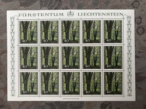 LIECHTENSTEIN #697 to 700 Sheet of 15 stamps Mint NH ˆ Trees 1980