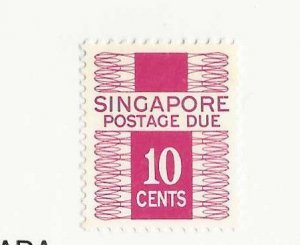 Singapore Sc #J6ab 10c on unwatermaked paper LH VF