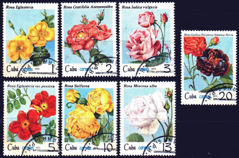 Cuba. 1979. 2419-25. Flowers, flora. USED.