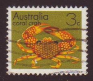 Australia 1973 Sc#556, SG#547 3c Coral Crab USED.