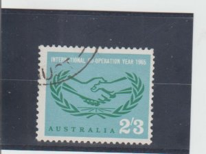 Australia  Scott#  392  Used  (1965 International Cooperation Year)