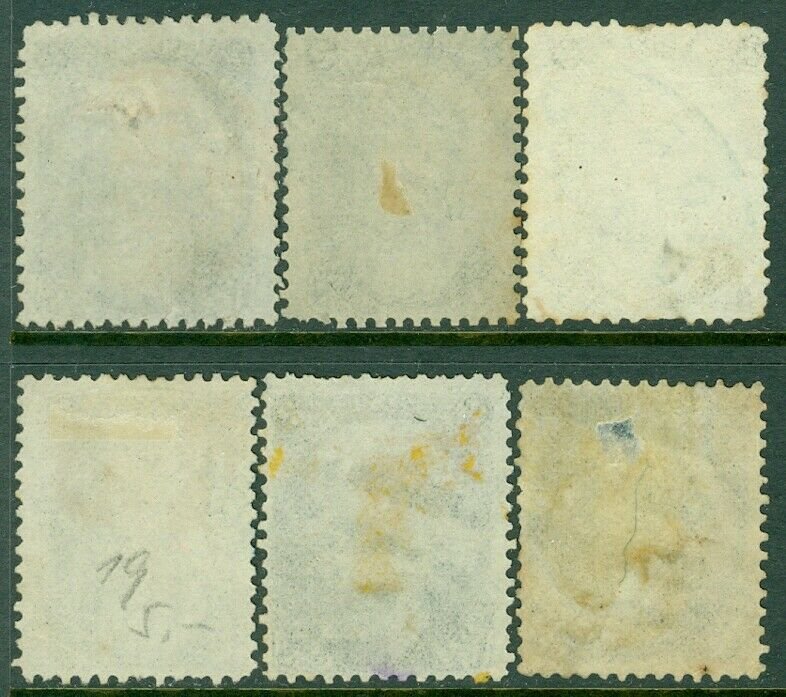 EDW1949SELL : USA 1863 Scott #73. 6 stamps. Used with color cancels. Cat $515.00