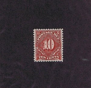 SC# J42 UNUSED OG MNH 10C POSTAGE DUE STAMP, 1895, 2020 PSAG CERT GRADED 80