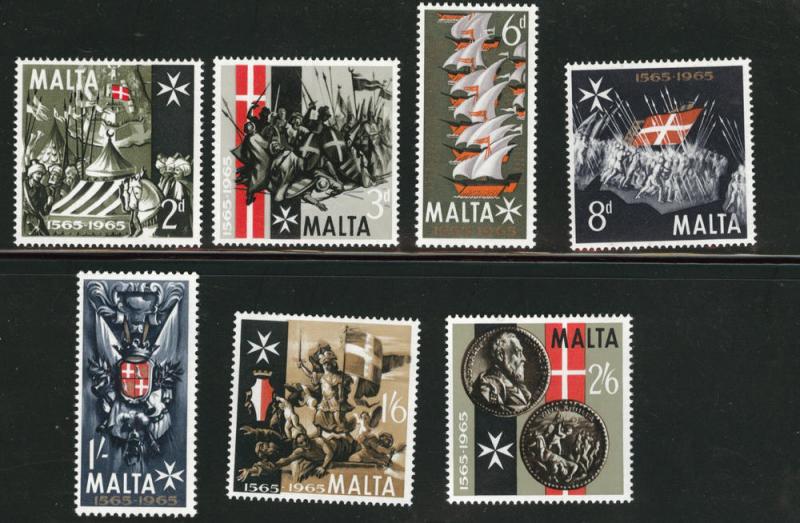 MALTA  Scott 334-40 MH* stamp set