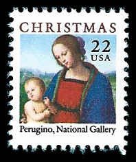 PCBstamps   US #2244 22c Christmas, Madonna & Child, MNH, (4)