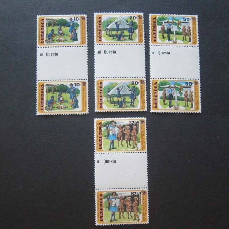 Dominica Sc 630-633 Scout G-Pair (Questa) set MNH