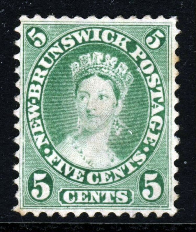 NEW BRUNSWICK CANADA Queen Victoria 1860 5 Cents Yellow-Green SG 14 MNG