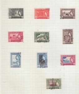 PENANG 1957 PART SET TO $5 USED, 10 OF 11 VALUES