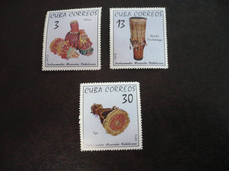 Stamps - Cuba - Scott# 1741-1743 - Mint Hinged Set of 3 Stamps