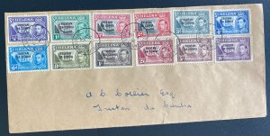 1952 Tristan Da Cunha Cover Full Stamps Set Sg# 1-12