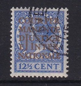Netherlands #O15  cancelled  1937  official stamps overprint Wilhelmina  12 1/2c