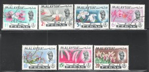 Malaya - Perak, Scott #139-145  VF, Used,  Orchid Flowers ......  4990110