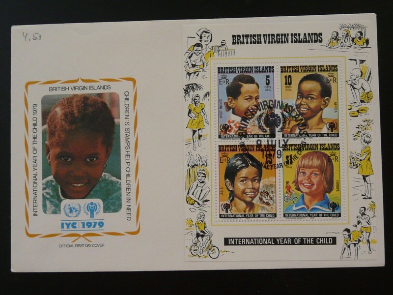 international year of child FDC sheetlet British Virgin Islands 1979 (ref D20)