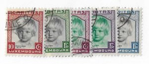 Luxembourg Sc #B45-B49 set of 5 used VF