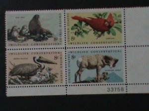 ​UNITED STATES-1972 SC#1467a WILDLIFE CONSERVATION :-MNH-PLATE BLOCK VF