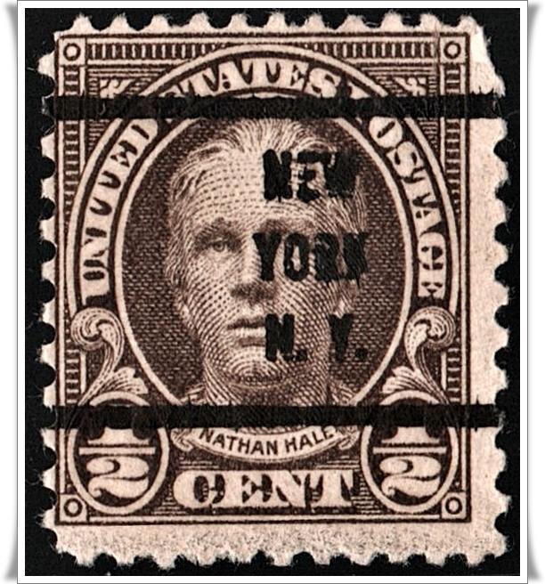 SC#653 1/2¢ Nathan Hale Precancel (New York, NY) Used