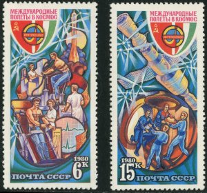 RUSSIA-USSR - SC#4835-4836 - MINT NH SET OF 2 STAMPS - 1980 - Item RUSSIA050AFF6