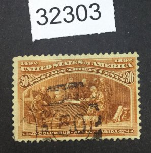 US STAMPS #239 USED LOT #32303