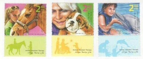 ISRAEL 2009 - Animal Assisted Therapy set of 3 - Scott# 1786-8 - MNH