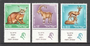 L0171 Israel Fauna Wild Animals Gazella Caracal Ibex 1Set Mnh