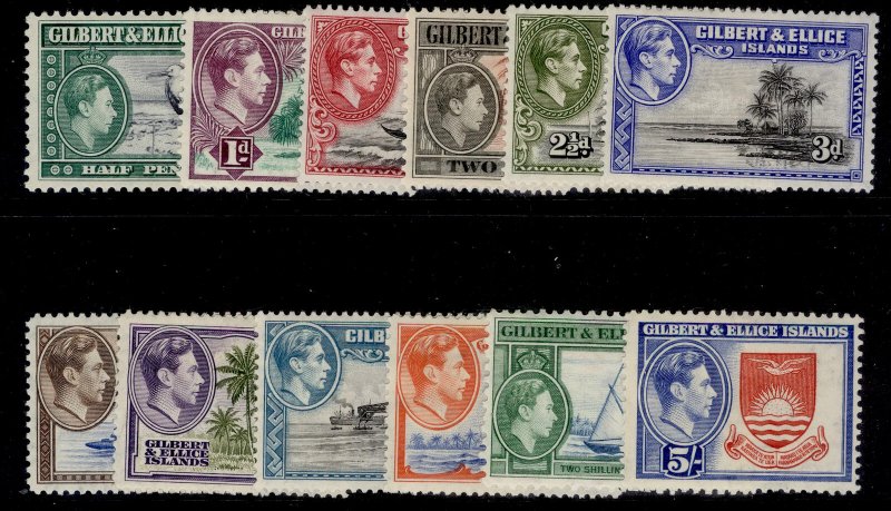 GILBERT AND ELLICE ISLANDS GVI SG43-54, 1939-55 complete set, M MINT. Cat £60.