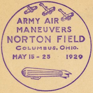 Columbus Ohio Army Air Maneuvers 1929 Airmail Cover 5c Postage #C11 USA