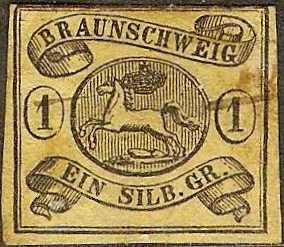 Brunswick - #7a -used-1853 -Saxon Horse -1sgr-SCV-65.00