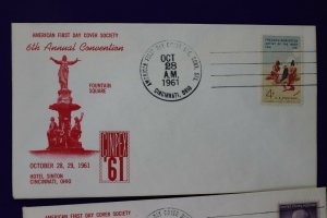 American FDC Society CINEPEX 1961 Philatelic Expo Cachet Cover Artist Signed