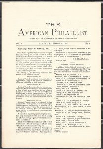 Doyle's_Stamps: APS Members' Delight- The American Philatelist Volume 1, No. 3