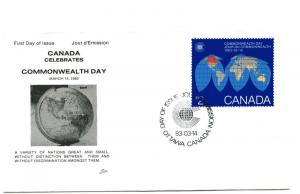 Canada 977 Commonwealth Day, NR-covers, FDC