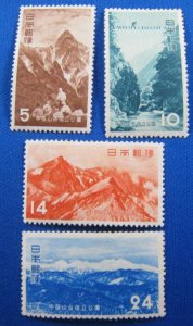 JAPAN 1952 - SCOTT # 561-564    COMPLETE SET    MH