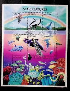 GRENADA Sc 2588 NH MINISHEET OF 1996 - SEA LIFE - (DF25)