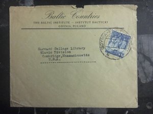 1959 Gydnia Poland Cover to Harvard College In Cambridge MA USA