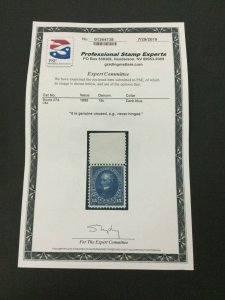 MOMEN: US STAMPS #274 MINT OG NH PSE CERT