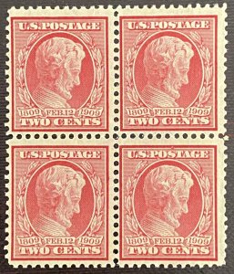US Stamps- SC# 367  - Lincoln -  MNH  -  Block Of 4 - SCV = $38.00 