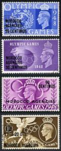 Morocco Agencies SG178/81 1948 Olympic set of 4 Fine Used