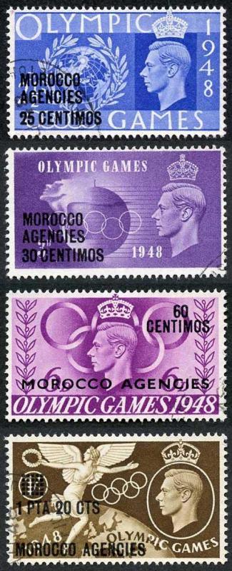 Morocco Agencies SG178/81 1948 Olympic set of 4 Fine Used