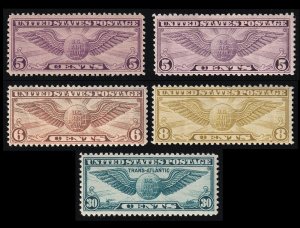 US Scott C12, C16, C17, C19 & C24 Mint NH OG  Lot P621